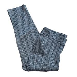 Chicos Silver Black Diamond Jacquard Pull On Dress Pants 3